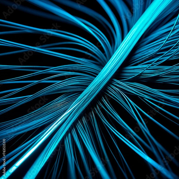 Fototapeta Internet optical fiber cables, technology, future