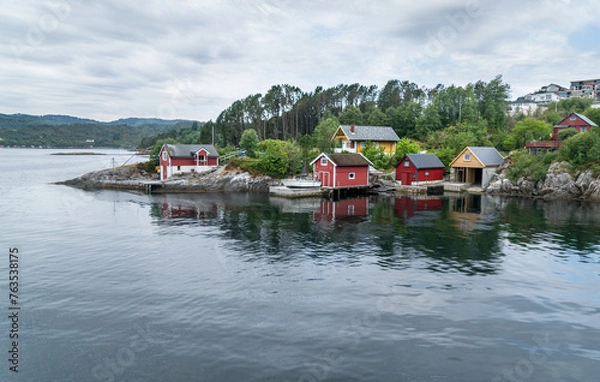 Obraz Norway coast. village