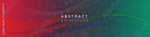 Fototapeta Luxury Gradient abstract background linkedin banner template with bokeh