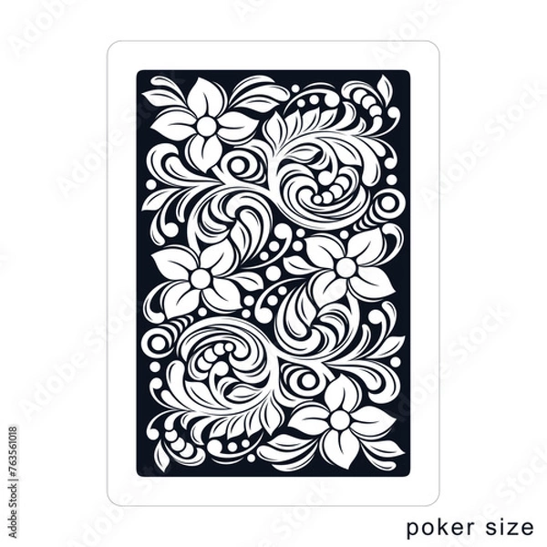 Obraz Back side of a playing card. Poker size
