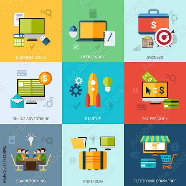 Fototapeta Business Concept Set