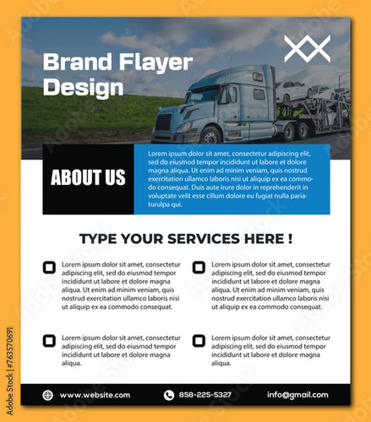 Obraz Transportation Flayer Design ।। For Free! 