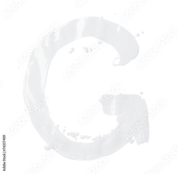 Fototapeta Letter made with the paint strokes