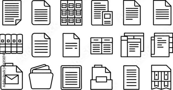 Fototapeta Document - vector icon