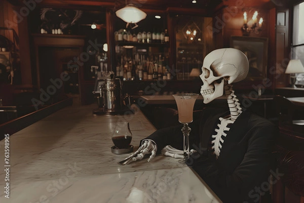Obraz skeleton in the bar