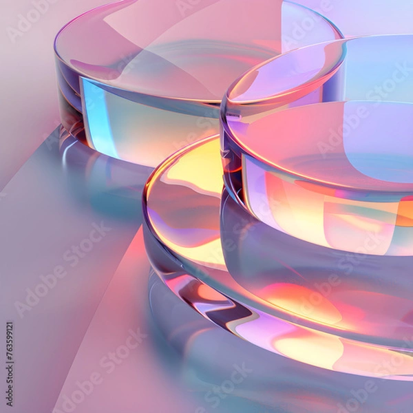 Obraz abstract figures in pink tones