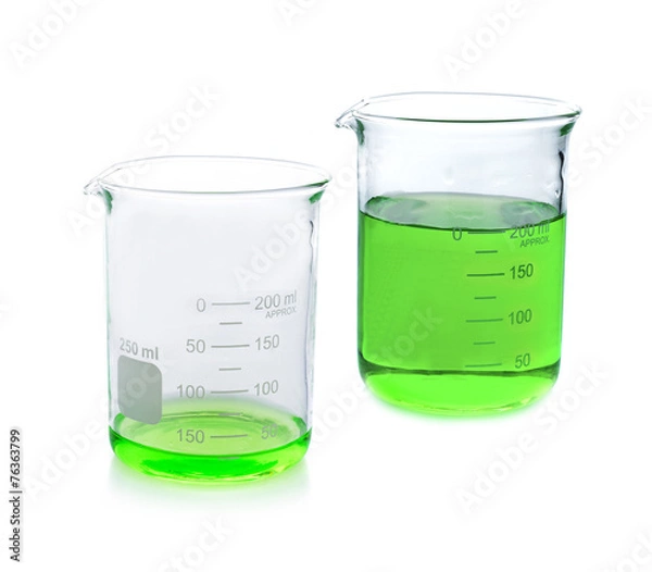 Fototapeta Beaker on white background