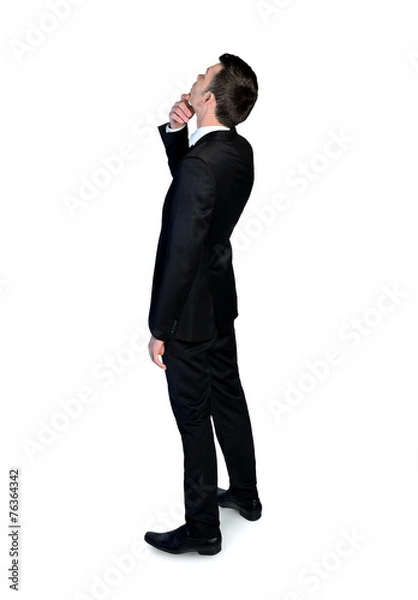 Obraz Business man looking up