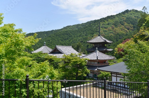 Fototapeta 壺阪寺　伽藍遠景　奈良県高市郡高取町
