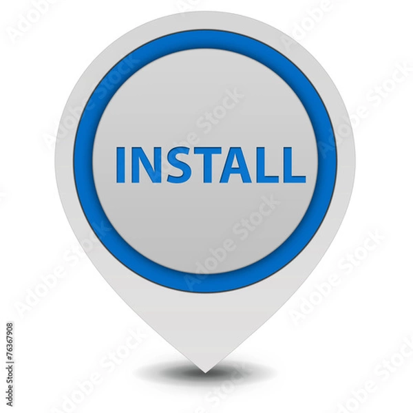 Obraz Installation pointer icon on white background