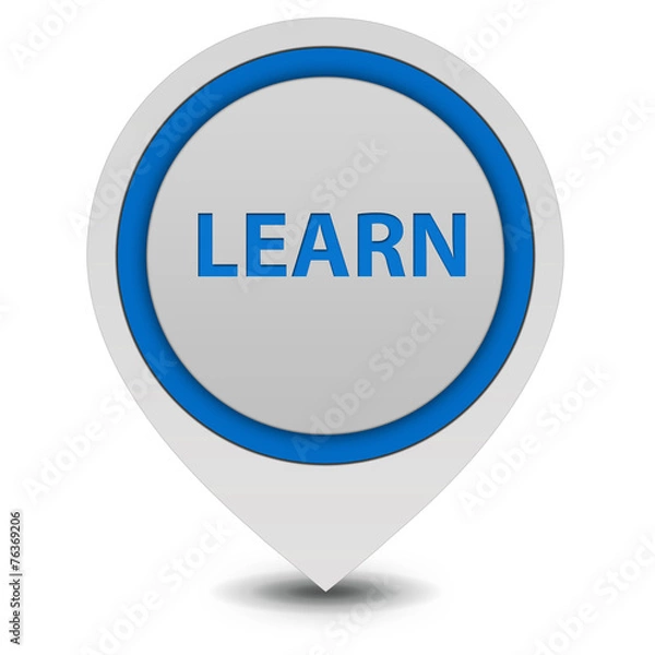 Fototapeta Learn pointer icon on white background