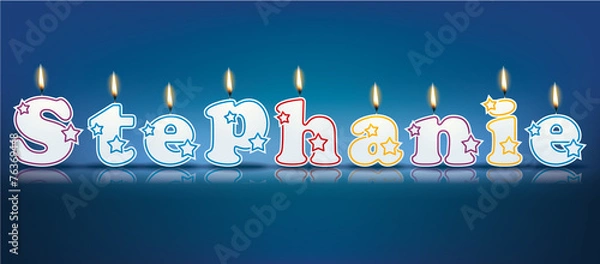 Obraz STEPHANIE written with burning candles