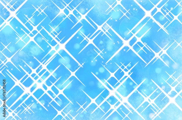 Fototapeta 背景素材_イメージ_キラキラ_光_水色