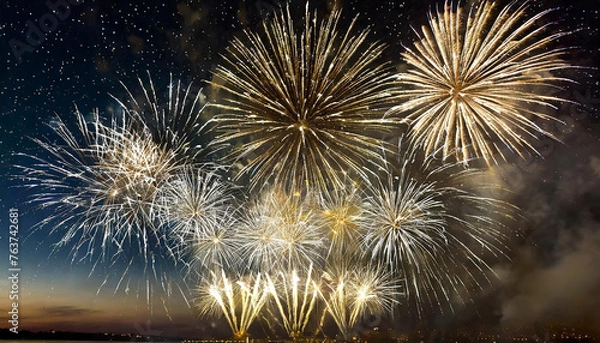 Obraz 밤하늘 불꽃 축제