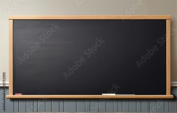 Obraz Blank blackboard with chalk on blackboard classroom