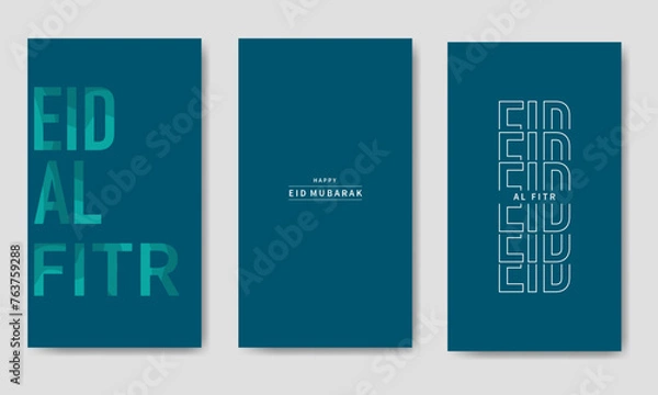 Obraz Eid Al Fitr Mubarak Template Bundle