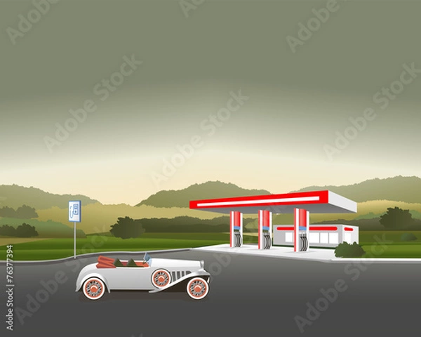 Obraz gas station