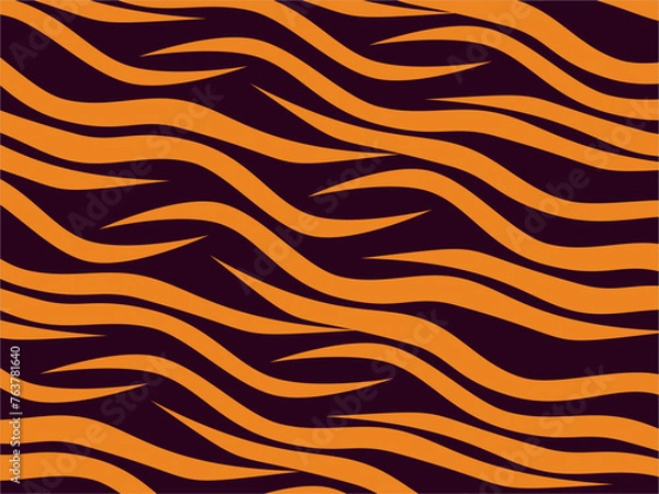 Fototapeta Trendy abstract for background. Animal Print. Seamless vector background. Tiger stripes pattern, animal skin, unique background. Seamless wild animal skin pattern. Wooden slats.
