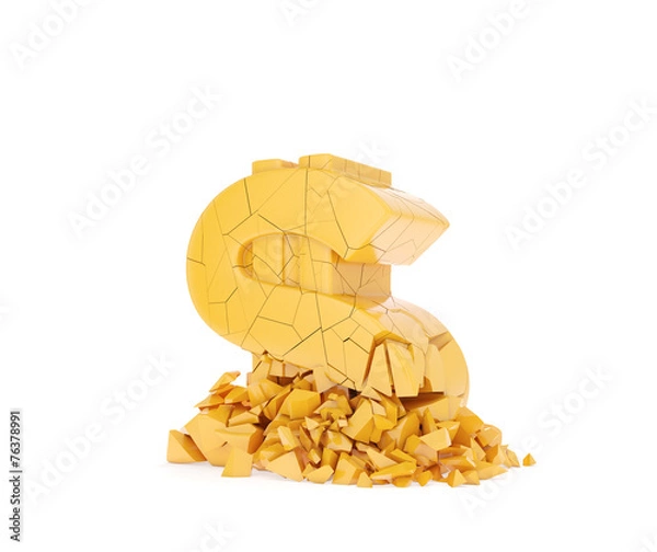 Obraz crush dollar symbol