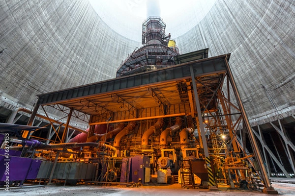Fototapeta Thermal power plant interior