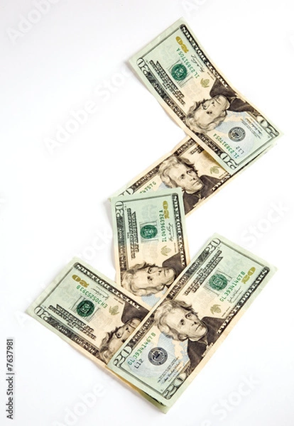 Obraz Dropping US Currency