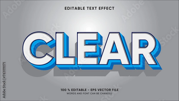 Obraz Editable clear text effect with 3d style