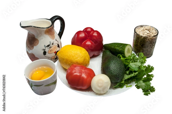 Fototapeta Food products Transparent background
