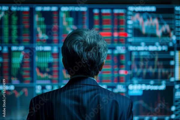 Fototapeta 日本の株価チャート「AI生成画像」