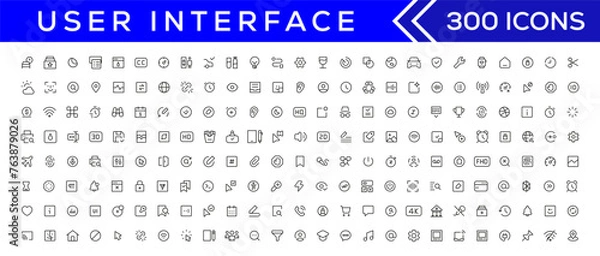 Obraz Mega set of ui ux icons, user interface icon set collection