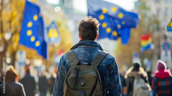 Fototapeta Erasmus students in Europe 