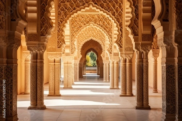 Obraz The ornate arches of the Alhambra in Granada, Spain.