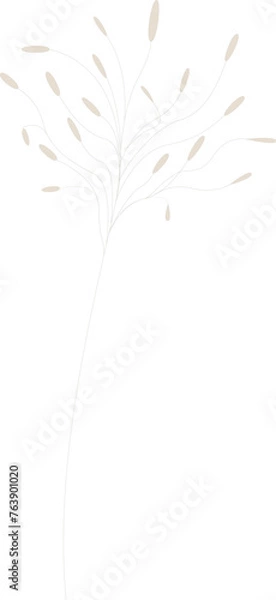 Obraz Delicate pastel floral pattern flower. Dead wood vector.
