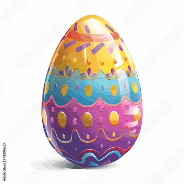 Obraz Last-Minute Magic: Colorful Easter Egg Extravaganza Vector