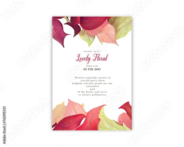 Obraz Wedding card background invite vector template greeting card design 