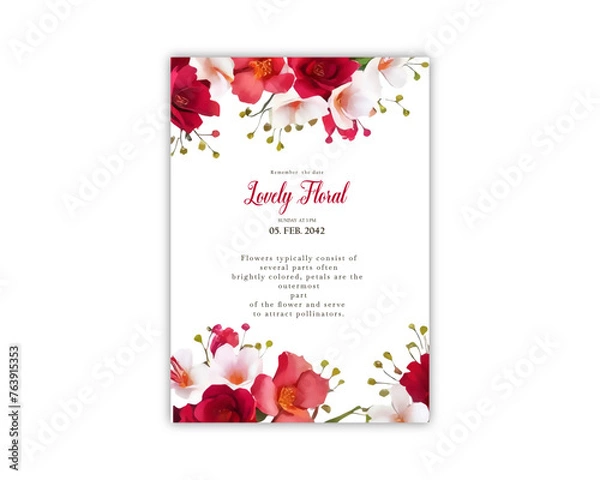 Obraz Wedding card background invite vector template greeting card design 