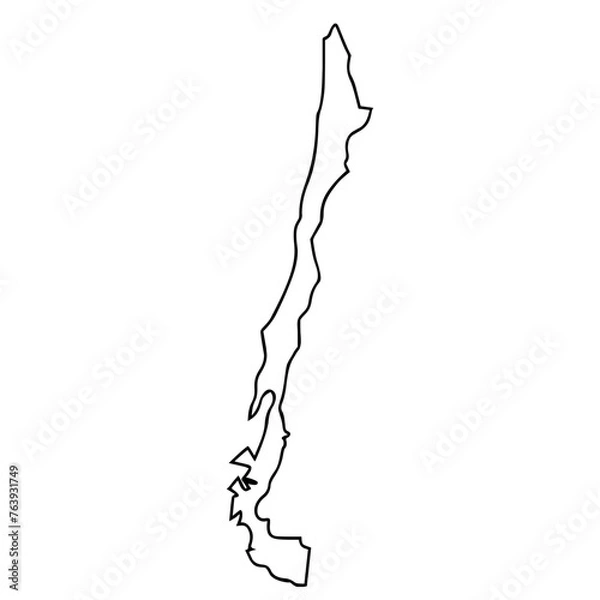 Obraz map of Chile design vector