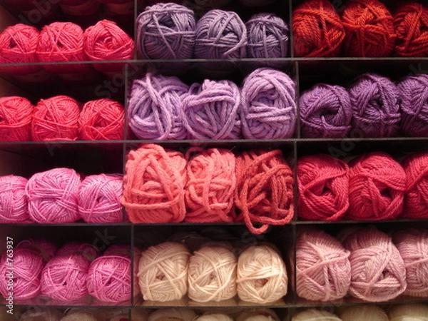 Obraz kłębki przędzy