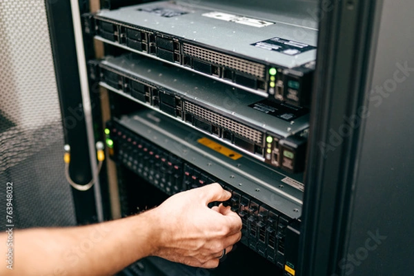 Obraz Ein Server in einem Unternehmen
