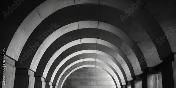 Fototapeta minimalist concrete  geometric  building architecture  detail ceiling of an art decoration building,