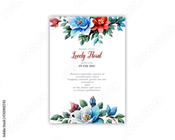 Obraz Wedding card background invite vector template greeting card design 