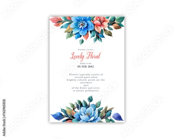Obraz Wedding card background invite vector template greeting card design 