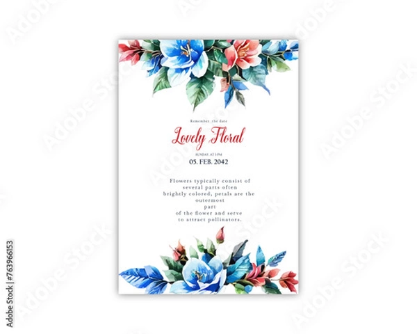 Obraz Wedding card background invite vector template greeting card design 