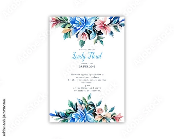 Obraz Wedding card background invite vector template greeting card design 