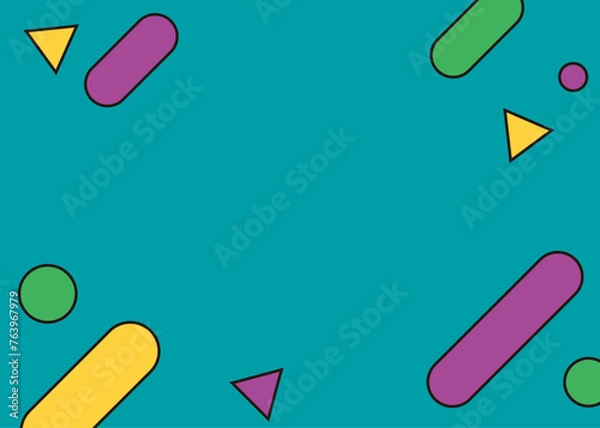 Obraz 80年代風のレトロポップな背景イラスト