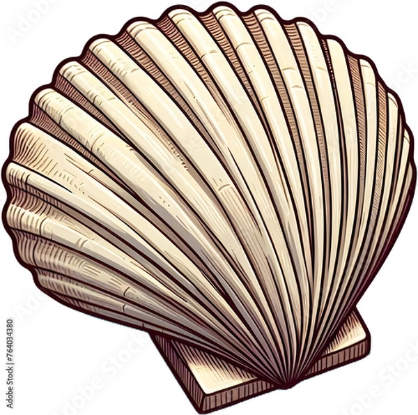 Fototapeta scallop - 가리비. Generative AI