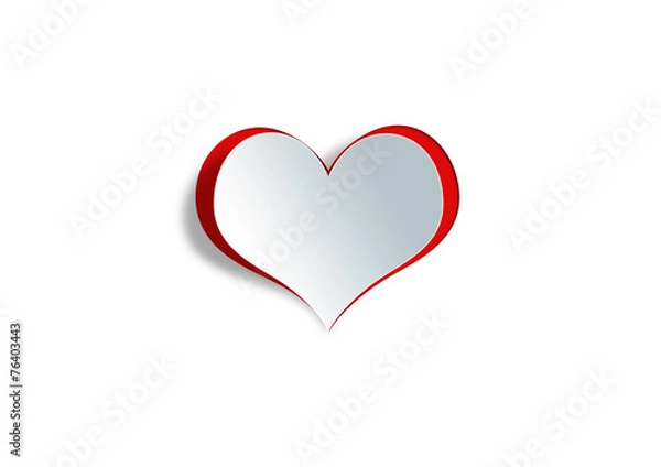 Obraz Heart shape on paper craft