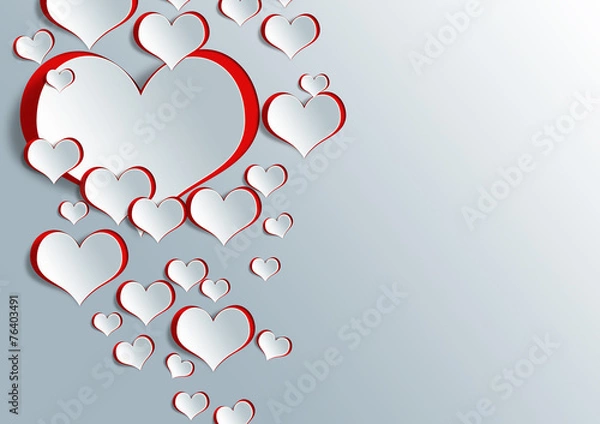 Fototapeta Heart shape on paper craft
