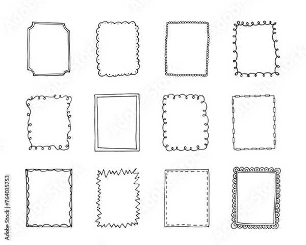 Obraz Hand drawn frames. Victorian ornaments photo frames