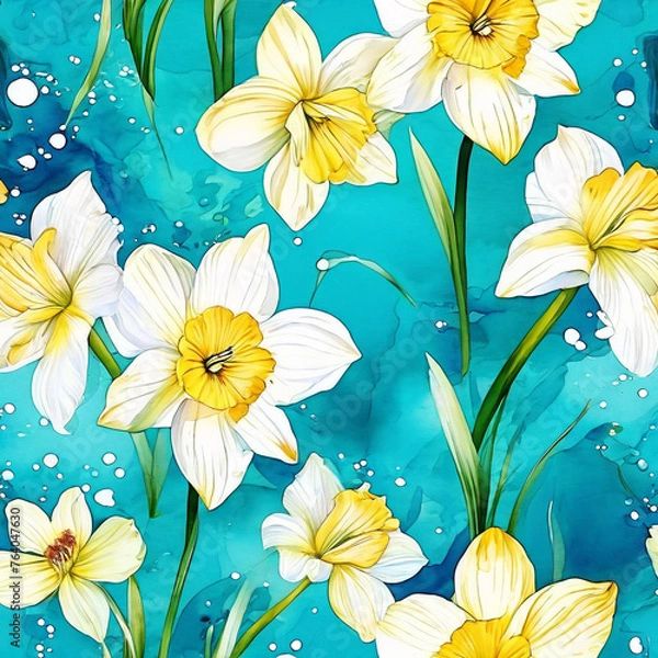Obraz  Spring  composition of daffodil flowers 