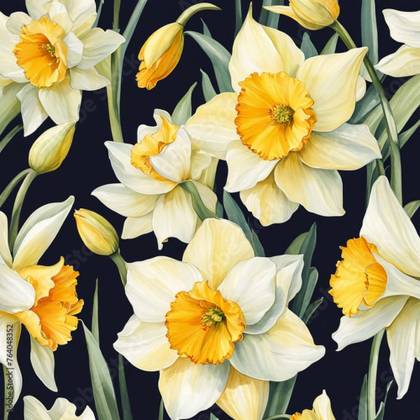 Obraz  Spring  composition of daffodil flowers 